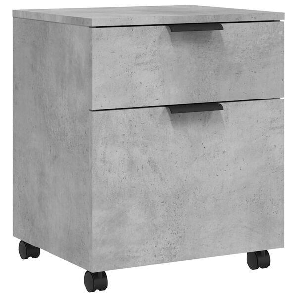 vidaXL File Cabinet Concrete Grey Engineered Wood Medium File Cabinet