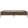 vidaXL Bed Frame Brown Oak Engineered Wood, Steel 79.9 x 79.9 in Durable