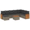 vidaXL Garden Sofa Set Grey, Dark Grey