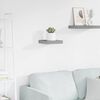 vidaXL Wall Shelf Grey Honeycomb MDF, Metal 9.1 x 9.3 x 1.5 in