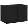 vidaXL TV Wall Cabinet Black Engineered wood Medium TV Wall Cabinet