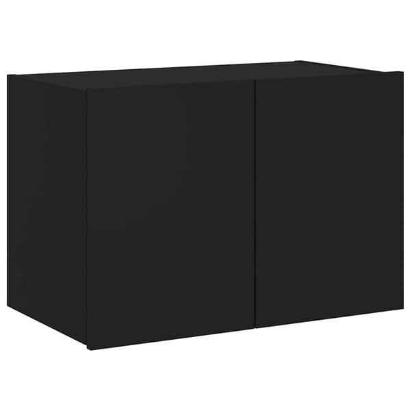 vidaXL TV Wall Cabinet Black Engineered wood Medium TV Wall Cabinet