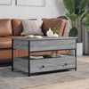 vidaXL Coffee Table Gray Sonoma 33.5"x19.7"x19.7" Engineered Wood and Metal