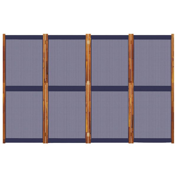 vidaXL 4-Panel Room Divider Dark Blue 110.2"x70.9"