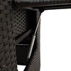 vidaXL Reclining Garden Chair Black PE rattan, powder-coated steel Medium