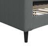 vidaXL Day Bed Dark Gray Polyester, Metal, Solid Wood, Plywood Twin