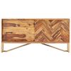 vidaXL Sideboard Brown Solid Acacia wood and brass powder-coated iron