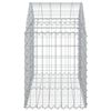 vidaXL Gabion Basket Silver Galvanized iron 39.4 x 19.7 x 23.6/31.5 in