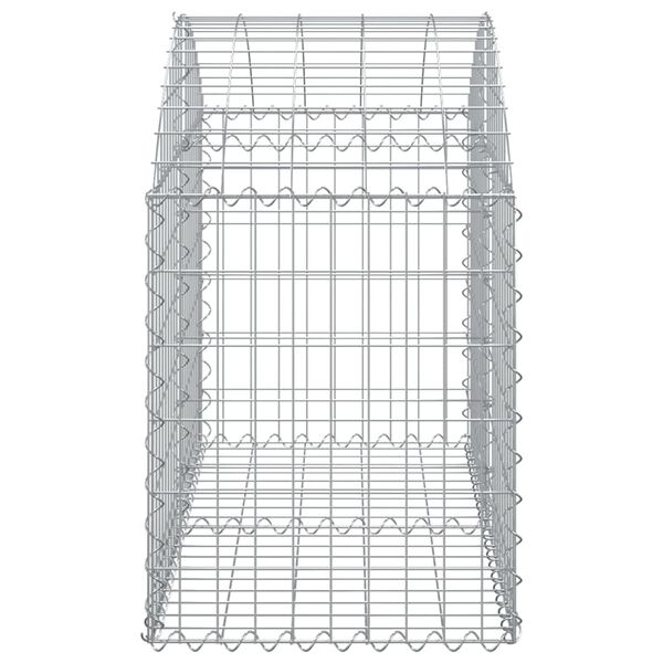 vidaXL Gabion Basket Silver Galvanized iron 39.4 x 19.7 x 23.6/31.5 in