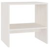 vidaXL Bedside Cabinet White Solid Pinewood Bedside Cabinet Rectangular