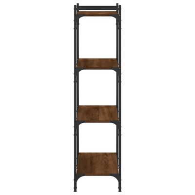 vidaXL Bookcase 4-Tier Brown Oak 31.5"x11.8"x47.2" Engineered Wood