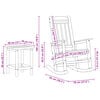 vidaXL Garden Rocking Chair 3 pcs Black 38 x 38 x 46cm Plastic