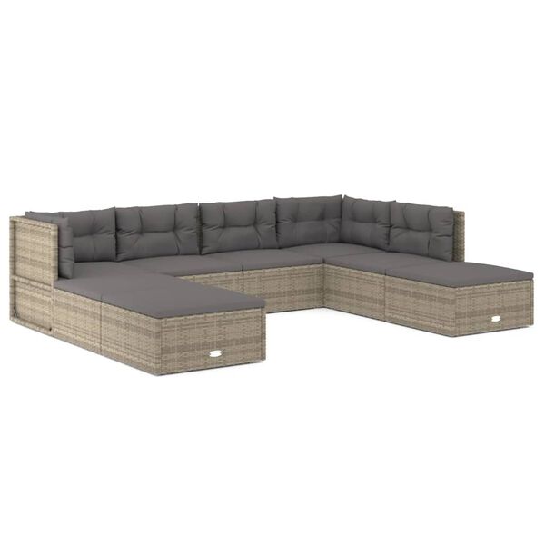 vidaXL Garden Lounge Set Gray
