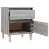vidaXL Bedside Cabinet Set of 2 Grey Sonoma