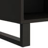 vidaXL TV Cabinet Natural wood and black Solid mango wood, Iron Medium