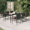 vidaXL Garden Dining Set Black
