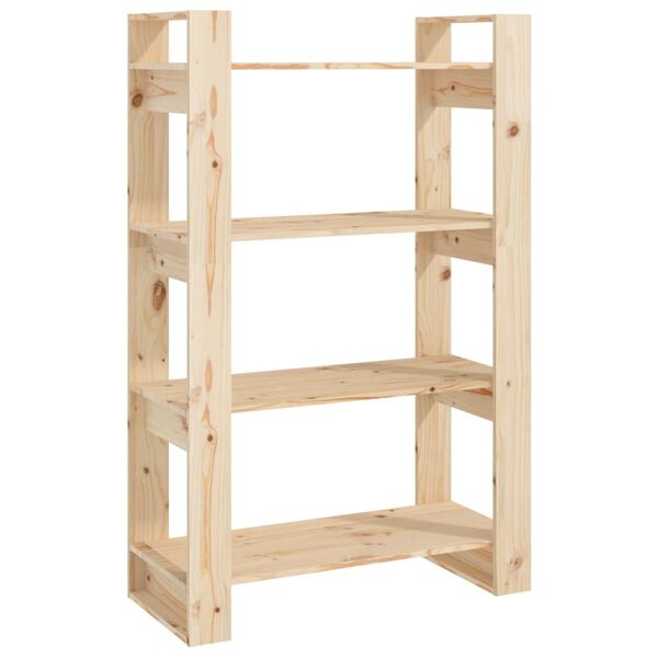 vidaXL Book Cabinet Natural wood Solid pine wood Medium Book Cabinet