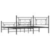 vidaXL Bed Frame Black Powder-Coated Steel Double Bed Frame
