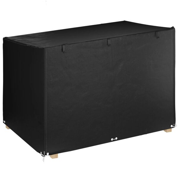 vidaXL Swing Bench Cover Black Polyethylene 84.6 x 59.1 x 51.2/59.1 in