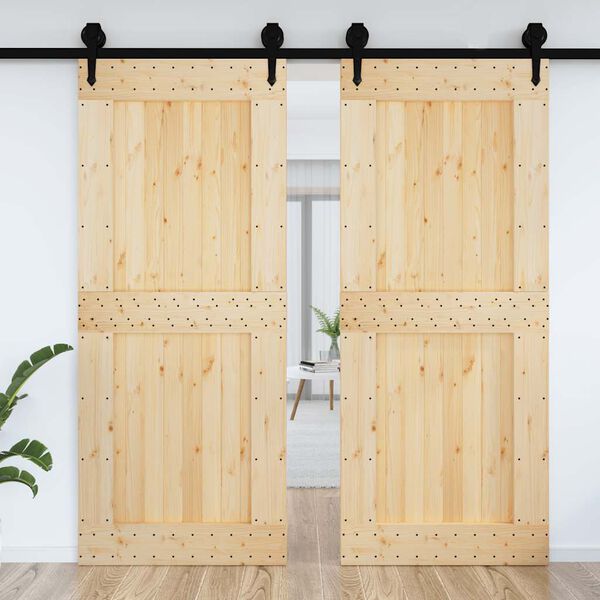 vidaXL Door NARVIK 37.4"x82.7" Solid Wood Pine