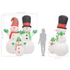 vidaXL Snowman Family Multicolor Fabric 8 ft 8 ft Snowman Family
