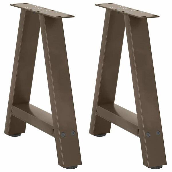 vidaXL Coffee Table Legs A-Shaped 2 pcs 15.0x(16.5-16.9)" Steel