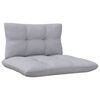 vidaXL Garden Lounge Set Grey Solid pine wood, fabric (100% polyester)