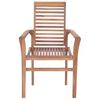 vidaXL Dining Chair Set of 2 Teak brown Solid Teak Wood Medium