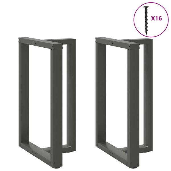vidaXL Bar Table Leg Anthracite Powder-coated steel Standard