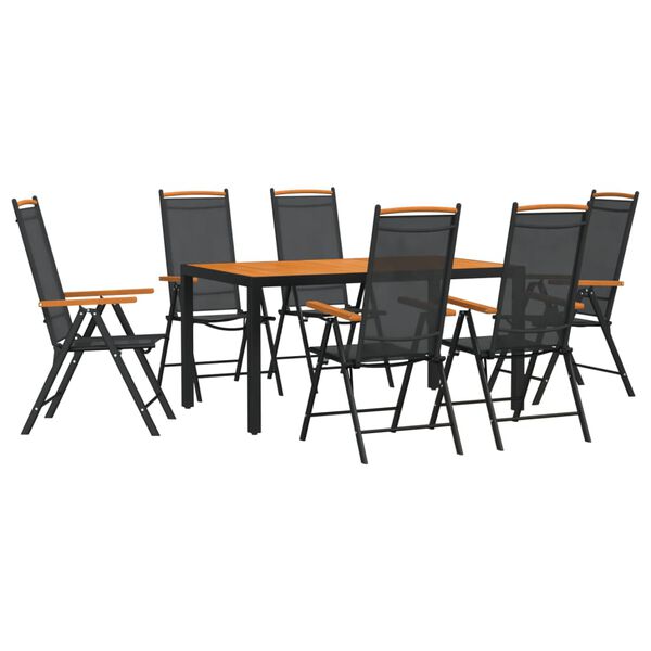 vidaXL Garden Dining Set Black and brown