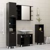vidaXL Bathroom Furniture Set Black Engineered wood Medium