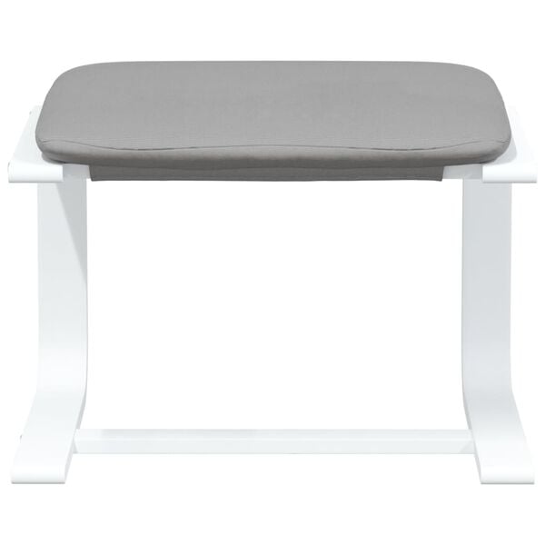 vidaXL Relaxing Chair With Footstool Light Gray and White