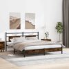 vidaXL Bed Frame Smoked Oak Engineered Wood Double Bed Frame