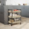 vidaXL Kitchen Trolley Sonoma Oak 19.7"x11.8"x27.6" Engineered Wood