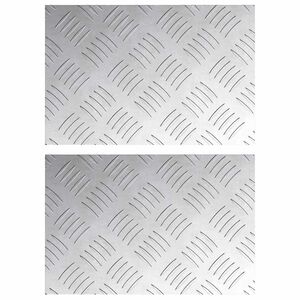 vidaXL Stair Tread Rectangular 2 pcs Silver 11.81 x 7.87 in Aluminium