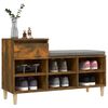 vidaXL Shoe Cabinet Smoked Oak Engineered wood Medium