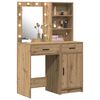 vidaXL Dressing Table Set with LED 2 pcs Artisan Oak Engineered Wood