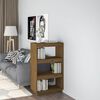 vidaXL Book Cabinet Honey brown Solid pinewood Medium Book Cabinet