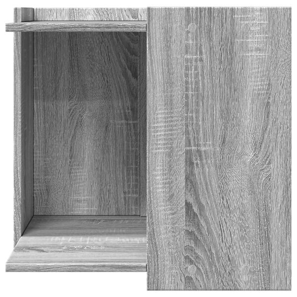 vidaXL Cat Litter Box Enclosure Gray Sonoma Engineered wood Medium