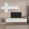 vidaXL TV Cabinet Set Set of 7 White Engineered Wood TV Stand