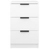 vidaXL Bedside Cabinet White Engineered wood Storage Bedside Cabinet