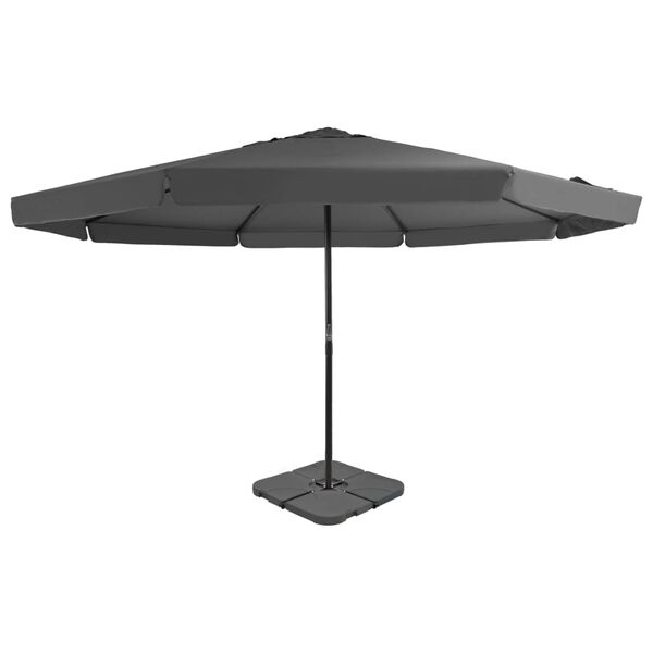 vidaXL Garden Parasol Anthracite Aluminum 16.4 ft diameter, 12.6 ft height