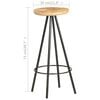vidaXL Bar Stool Set of 4 Brown and Black