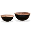 vidaXL Coffee Table Set of 2 Tabletop: Multicolour, Base: Black