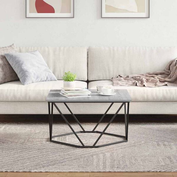 vidaXL Coffee Table Grey Sonoma 31.50 x 31.50 x 17.72 in