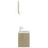 vidaXL Bathroom Furniture Set White and sonoma oak