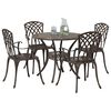 vidaXL Garden Dining Set 5 pcs Bronze 35.4" x 35.4" x 29.5