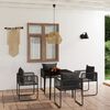 vidaXL Garden Dining Set Black
