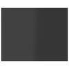 vidaXL Shelf Set of 4 High gloss grey Engineered wood Medium Simple