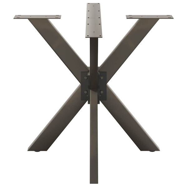 vidaXL Dining Table Leg Spider Shape Natural Steel 33.5 x 33.5 x (28.3-28.7) " Steel